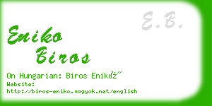 eniko biros business card